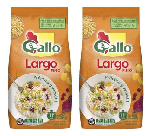 Gallo Arroz Largo Fino Bolsa X 500g X 2 Unidades 0