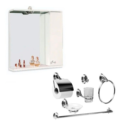 Amube Bathroom Accessories + Trento Medicine Cabinet 55x55 0