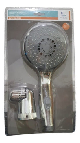 5-Function Handheld Shower Kit with Holder and Flexible Hose - Derpla 1