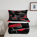 Feelyou Geometric Comforter Set Queen Size Kids Black Gray Red 4