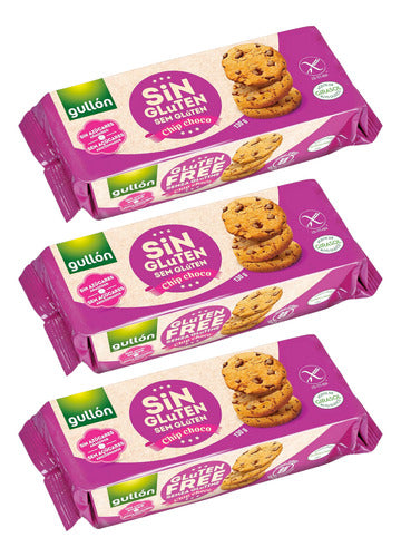 Gullón Choco Chip Gluten-Free Cookies 130 Gr Pack X3 0