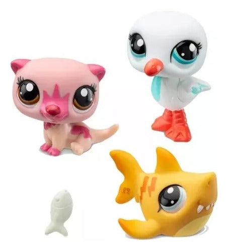 Caffaro Littlest Pet Shop Figures X3 in Tube 00550 Original 1