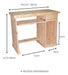 Ohventas Desk for PC with 1 Drawer Pine Wood 2