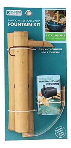 Bamboo Accents 12-Inch Adjustable Nozzle and Pump Fountain Kit 1