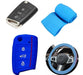 Cubre Volante + Funda Llave Silicona - Golf Mk7 Gti - Azul 0