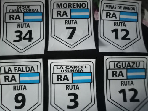Argentina and Bordering Countries Roadmap Vinyl Sticker, 12x9CM 7