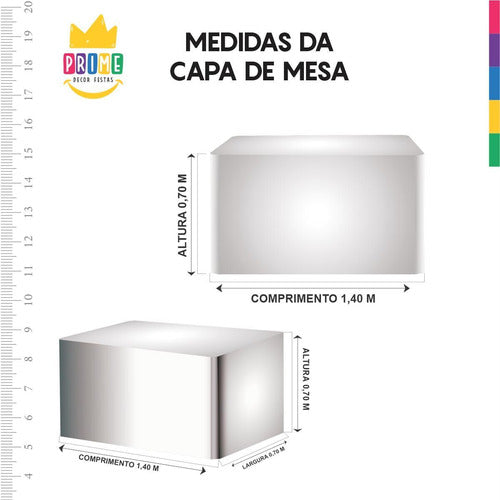 Capa De Mesa Ripado Em Tecido Sublimado Veste Fácil 2