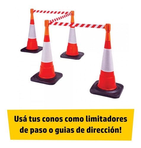 Traffic Cone Devices with 3.5m Retractable Tape 3