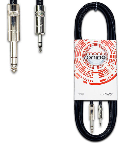 MSCables Miniplug A Plug TRS Stereo Professional Cable 3 Mts 0