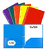 Sunee Pocket Folders with 3 Holes (Assorted Colors, Pack of 6) 0