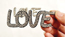 Aplique Termoadhesivo Love Con Strass X 2 Unidades Exclusivo 0