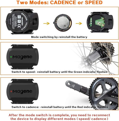 Sensor Inalámbrico De Velocidad Y Cadencia Para Bicicletas 3