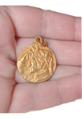 Dante Alighieri Gold-Plated Medal 1896 - 1946 2