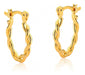 Cracco Italian Hoop Earrings Laminated in 18K Gold 201103 0