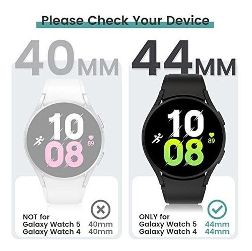 Tensea [44Pack] for Samsung Galaxy Watch 5 2022 & 4 2021 Screen Protector and Case 44mm 1