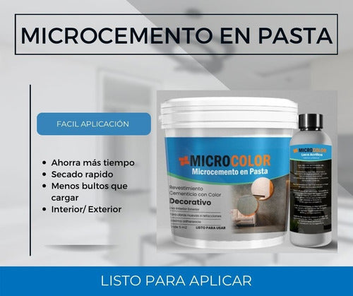 Microcemento Kit Para 10m2 Listo Para Usar .sin Mezclas!! 1