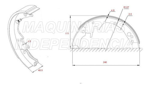 Heli Patines Freno Autoelevador Toyota 7F 8F 15 Repuestos 3