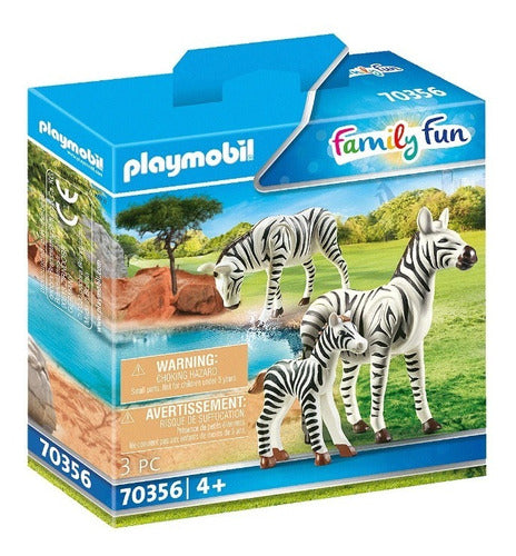 Playmobil Family Fun 70356 Zebras With Baby 0