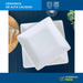 Moderno Bazar Set Platos X12 Cuadrado Grande Ceramica Blanca 26x26 4