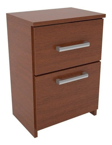 Muebles Orlandi Modern Nightstand Table 1 Drawer 1 Door Pack x2 Loft 3