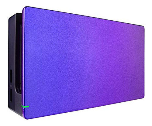 eXtremeRate Custom Chameleon Glossy Faceplate for Nintendo Switch Dock - Blue 0