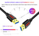 Yeung Qee Cable USB 3.0 A A Macho De 12 Pies, Cable USB A USB Tipo A M 3