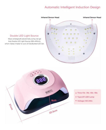Professional 180W 45 LED UV Nail Dryer for Quick Drying 2