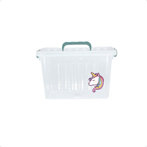 Plásticos Cerri Caja Organizadora Plástica Grande Tapa Unicornio 39x28x24 0