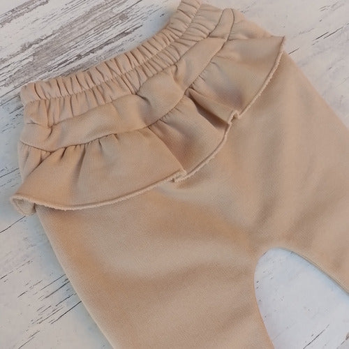 Warm Fleece Pants with Ruffles for Baby Girls 1