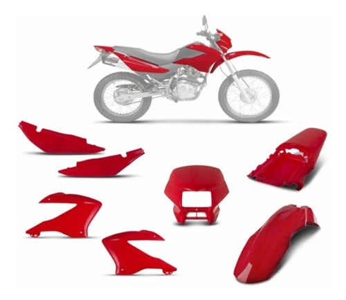 Paramotos Kit Plásticos Honda Nxr 125 Bros 0