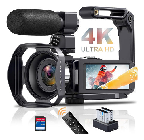 Brand Name 4K 48MP Video Camera with Night Vision and 18X Zoom 0