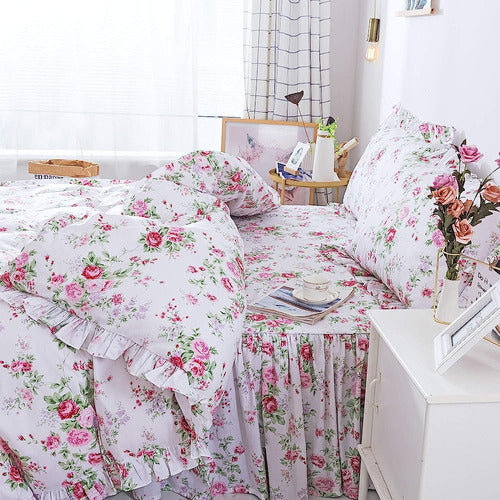 Fadfay Floral Duvet Cover Set King Size 4 Pieces Premium 100 1