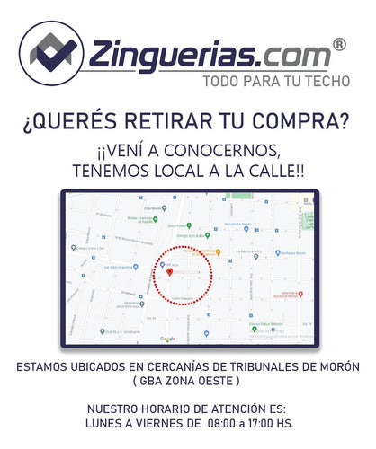 ZINGUERIAS Combo Kit Bajada Techo Desague Pluvial Galv 2 Mts Común 5