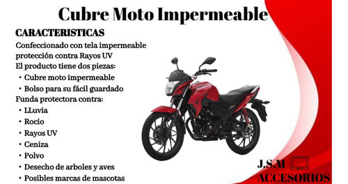 JSM ACCESORIOS Cubre Moto Impermeable XXL 1