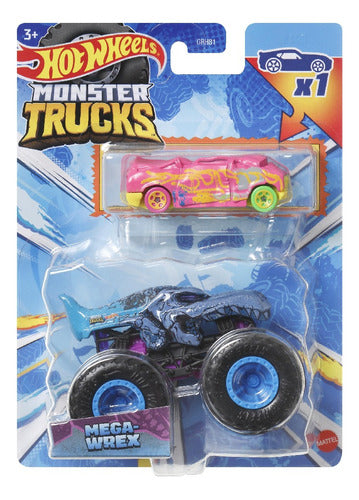 Monster Trucks + Auto Hot Wheels - Mega Wrex - Mattel 0