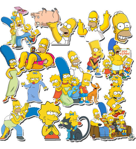 SubliJF Pack De Stickers De Los Simpsons Por 15 Unidades 1