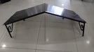 Aluminum Canopy Roof for Doors and Windows with Polycarbonate Roof Two Waters 1.50m 2