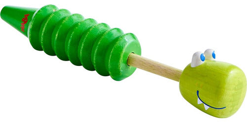 HABA Crocodile Slide Whistle - Wooden Musical Instrument 1