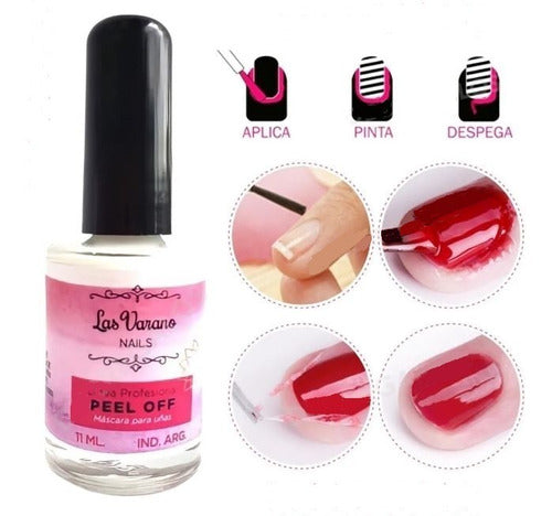 Peel Off Mascara Para Uñas Las Varanos 11ml Uñas Esculpidas 1