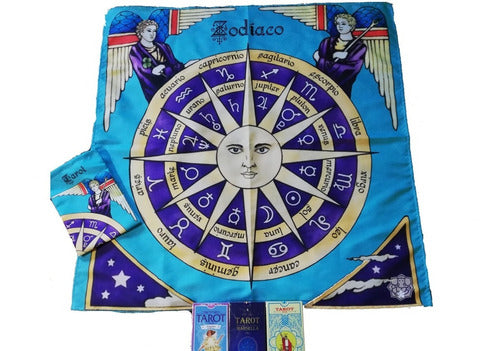 Astrology Cloth + Tarot Deck + Hindu World Tarot Bag 2