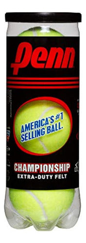 Penn Championship Extra Duty Tennis Balls - Felt Canister of 3 4