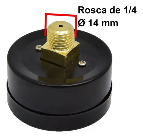 Lüsqtoff Manometro Grande Rosca Macho 1/2 '' Repuesto Compresor 1