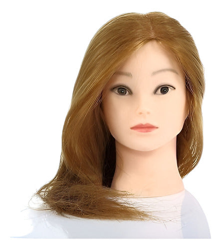 Yolo168 80% Human Hair 22" Salon Hairdressing Training Mannequin 0