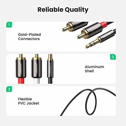 Cable Divisor Auxiliar De Audio Estereo En Y De 0138 En 2 Rc 3