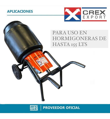 Weg Motor 1hp Para Hormigoneras Trompitos 6