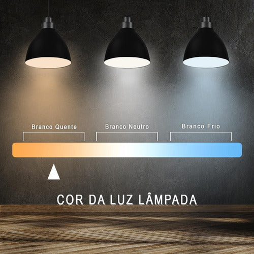 Kit 4 Lâmpadas Led Bulbo A55 9w Bivolt E27 3000k Luz Amarela 3