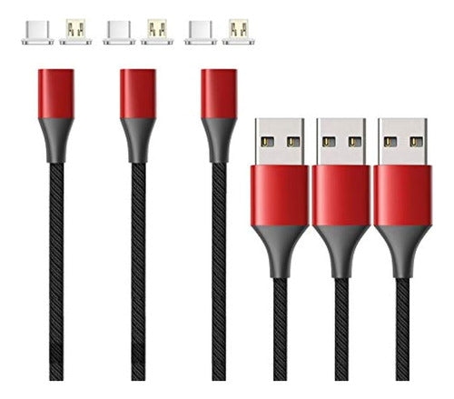 Netdot Gen10 Micro Usb Y Usbc Nylon Trenzado Magnético Rápid 0