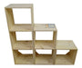 Solid Pine Cube Shelf x 3 Units, 6 Spaces 0