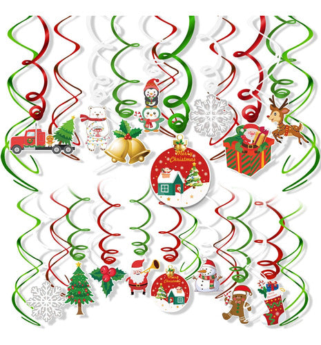 Howaf Hanging Swirl Christmas Decorations 30 Pieces 0