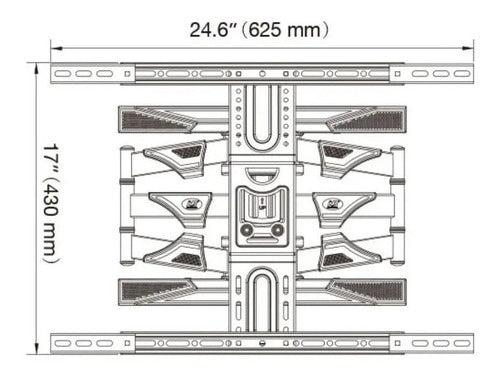 North Bayou Nb-p6 Tilt & Articulating Wall Mount for 40 to 70 Inch TVs/Monitors 2